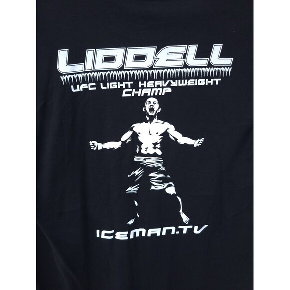 Vtg Chuck Liddell UFC Champion Shirt Mens XL Black Sinister Brand Ice Man - Picture 3 of 6